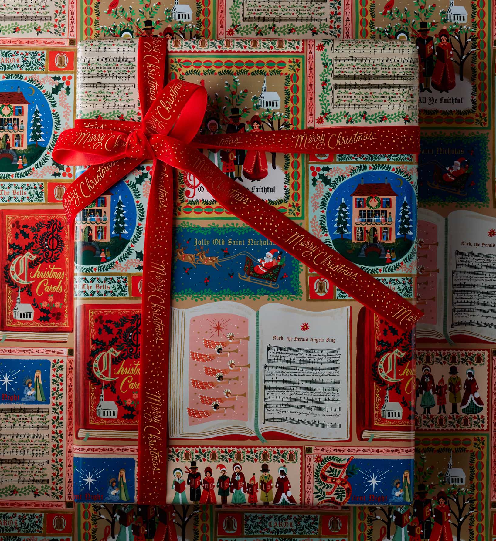 Holiday Wrapping Roll - Christmas Carols