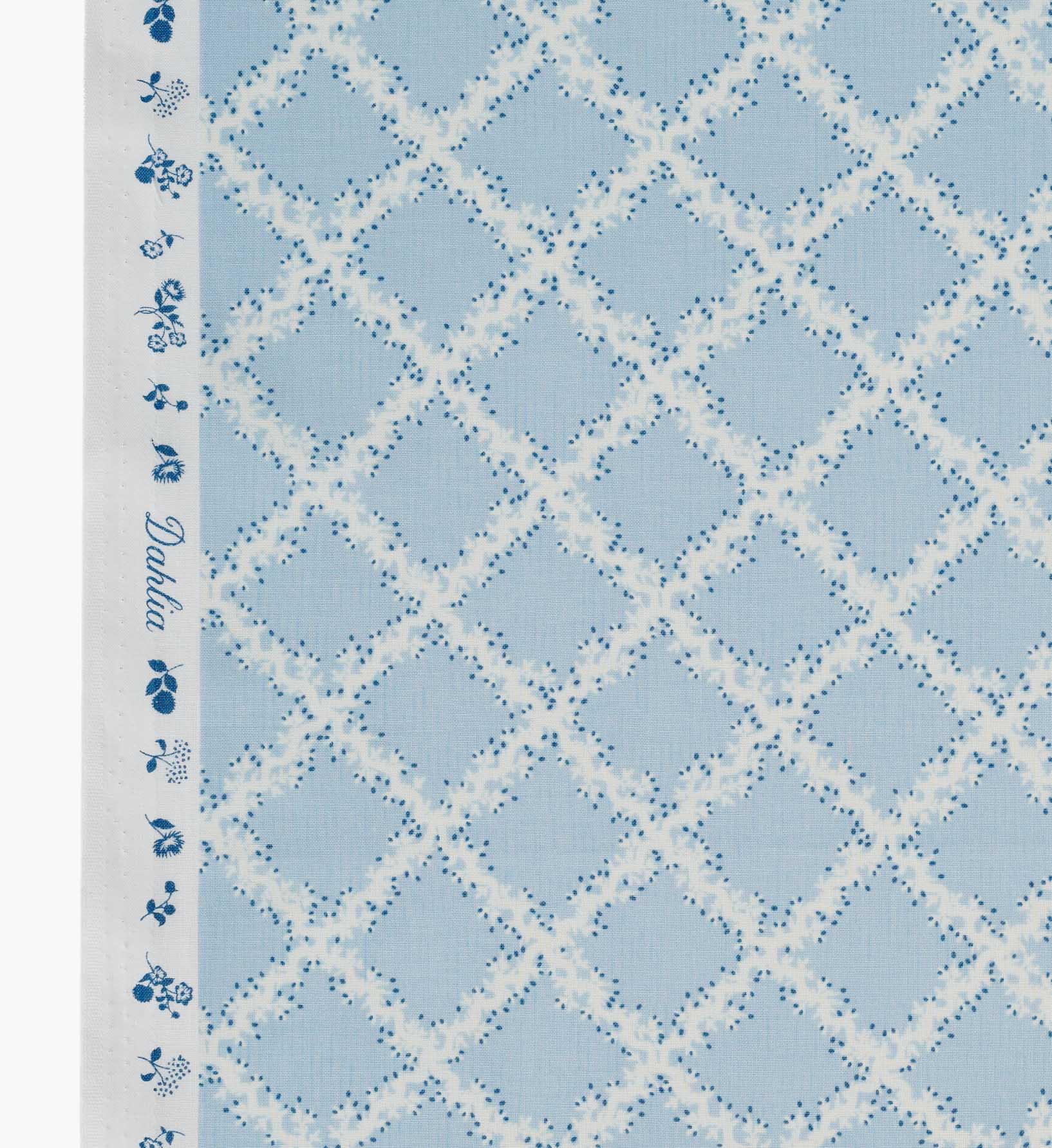 Lattice Cotton Fabric - Blue