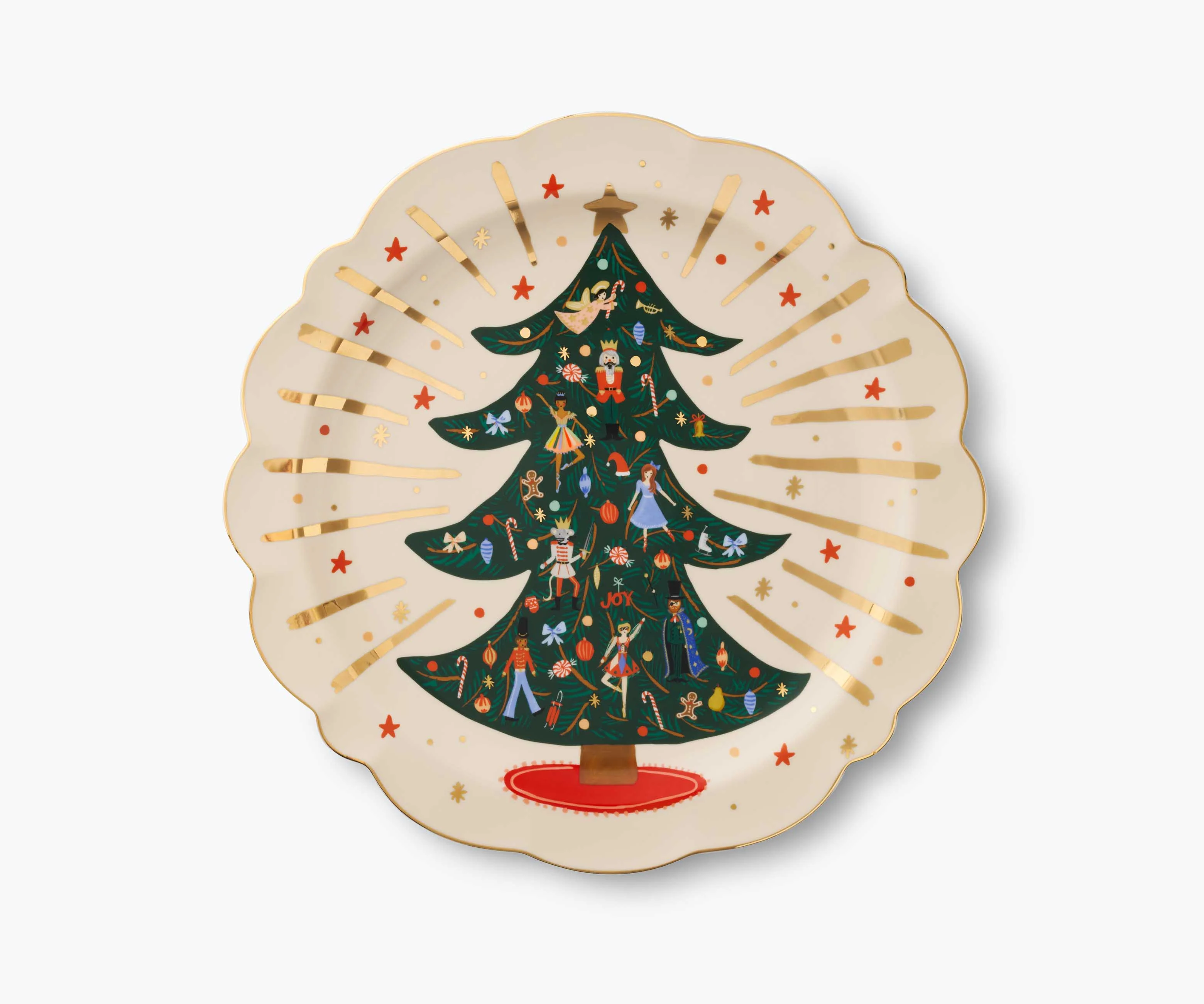 Round Porcelain Serving Platter - Nutcracker
