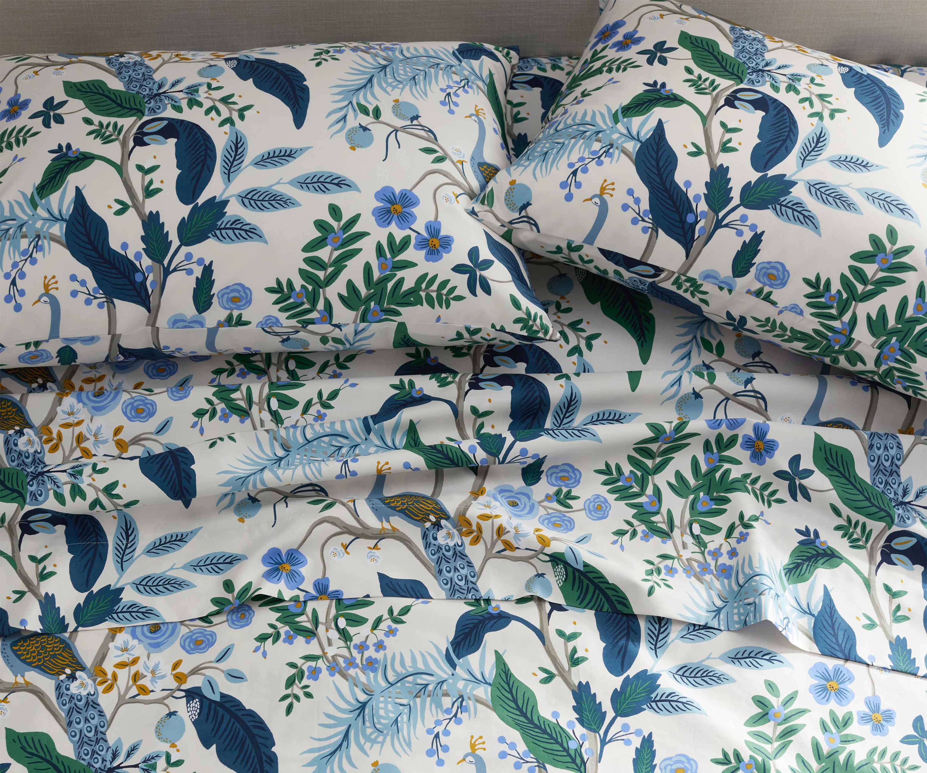 Sateen Sheet Set - Peacock Ivory