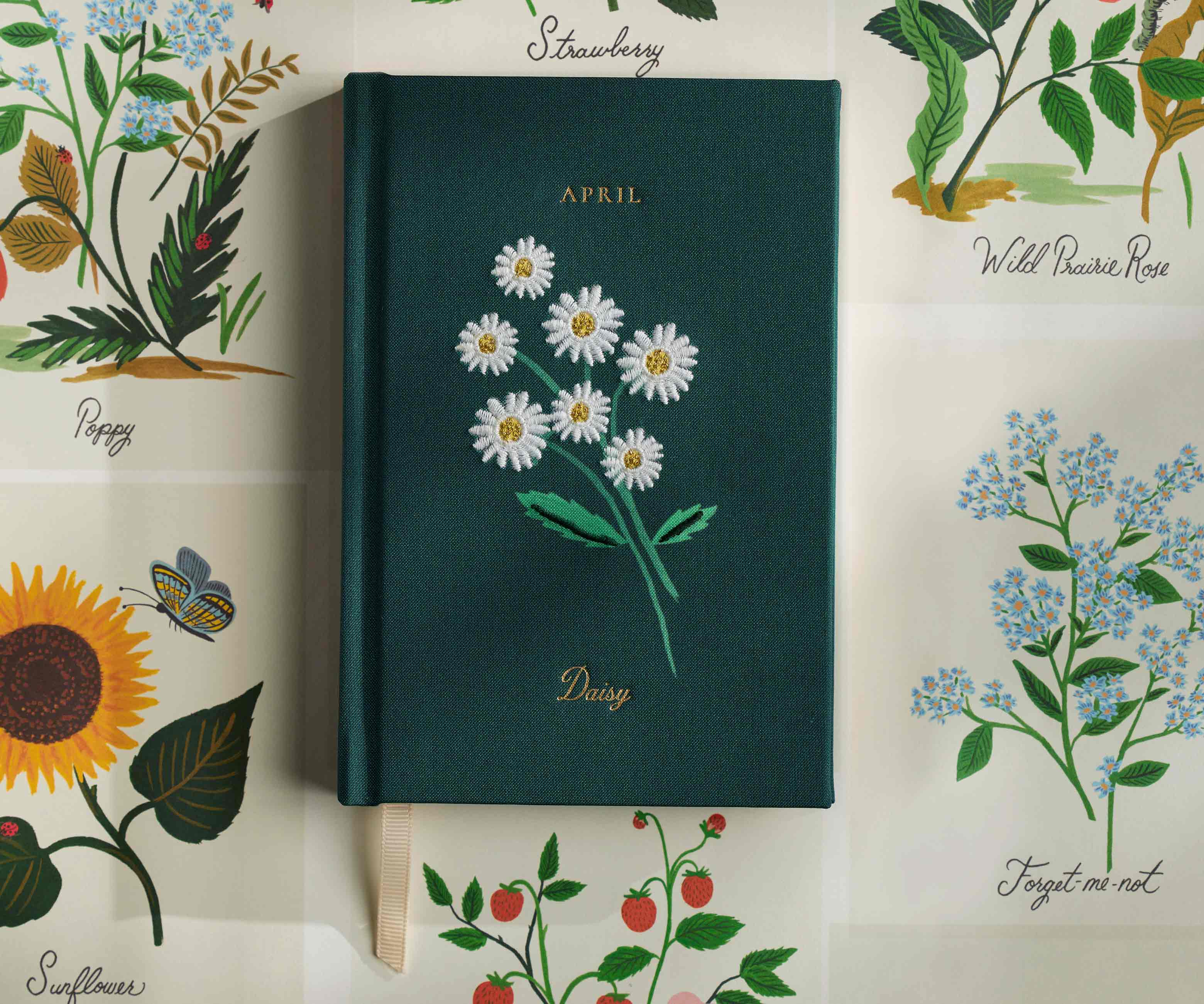Birth Month Mini Embroidered Journal - April