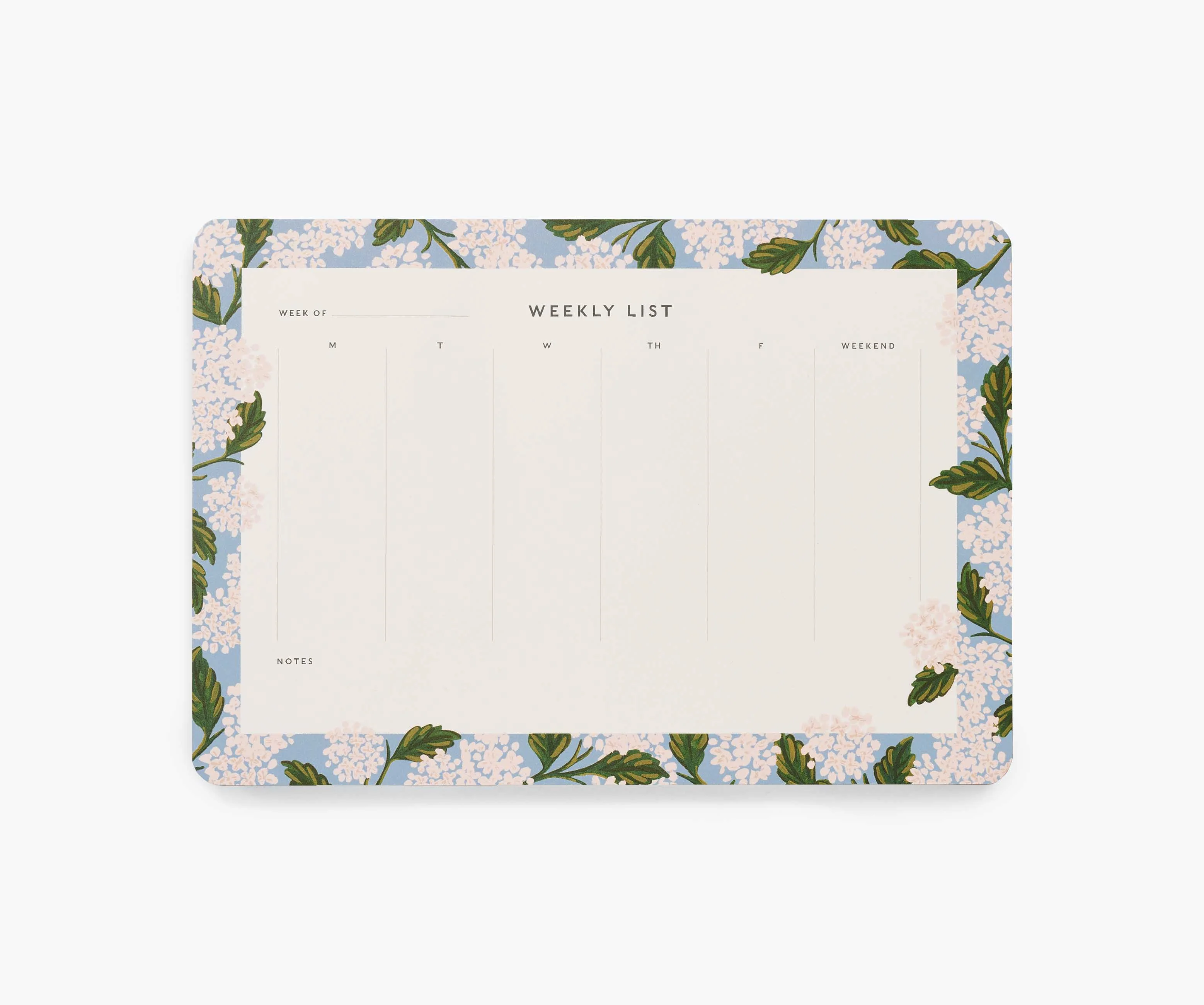 Weekly Desk Pad - Hydrangea