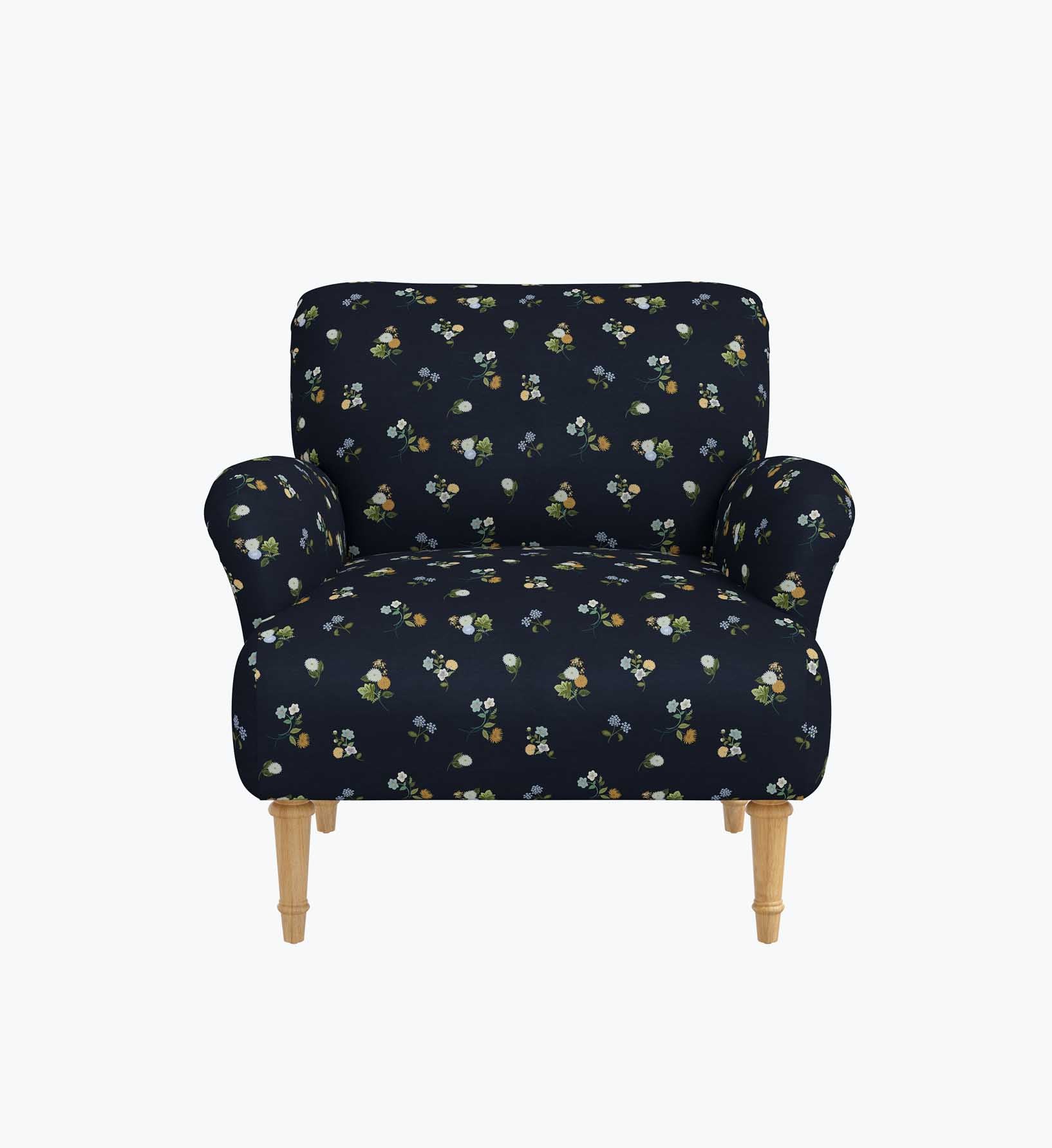 Bristol Armchair - Ditsy Dahlia Navy