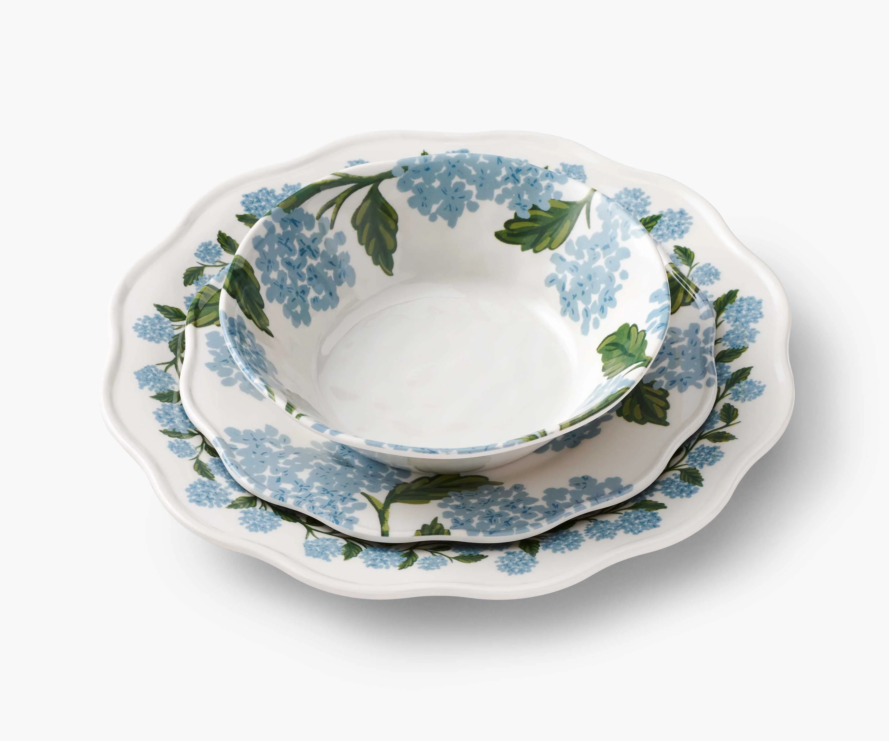 Melamine Assorted Dinner Plates - Hydrangea