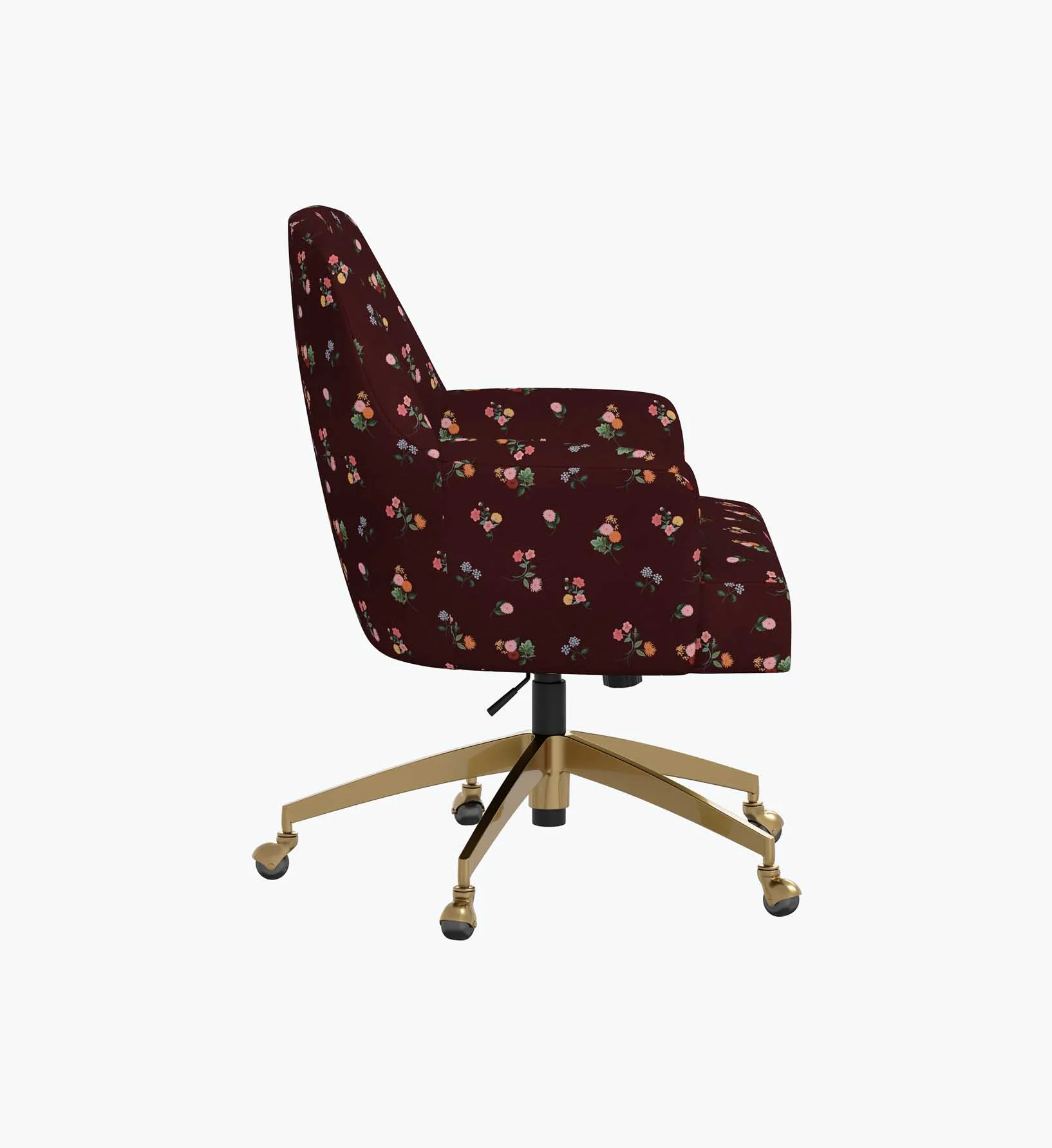 Cambridge Desk Chair - Ditsy Dahlia Burgundy