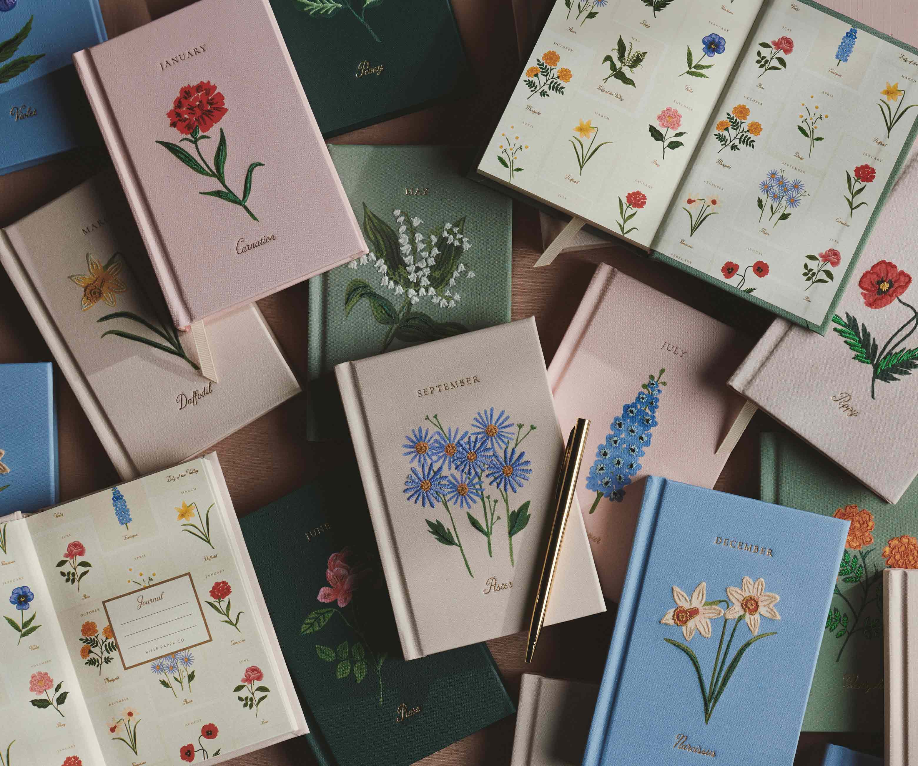 Birth Month Mini Embroidered Journal - April