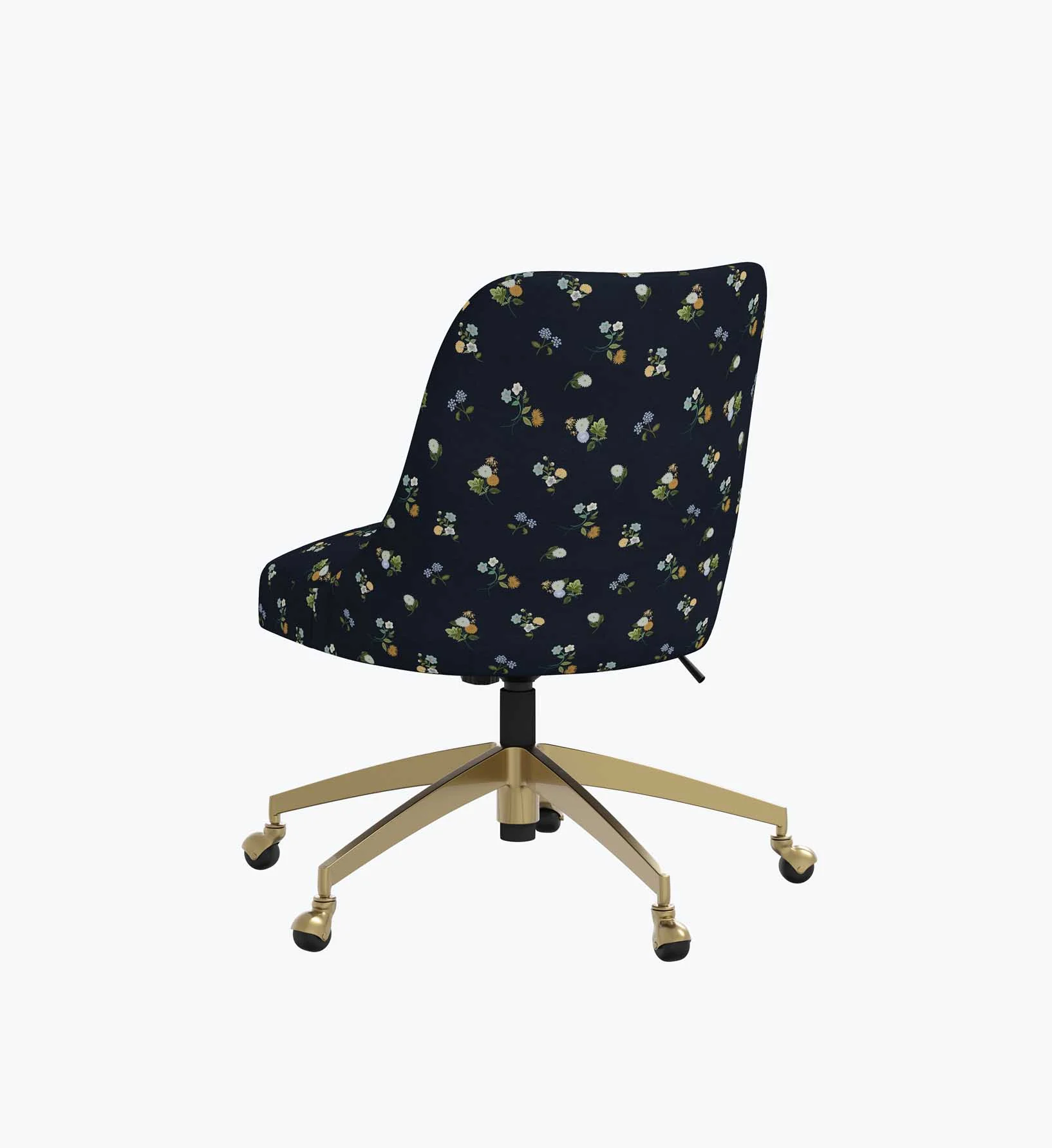 Oxford Desk Chair - Ditsy Dahlia Navy