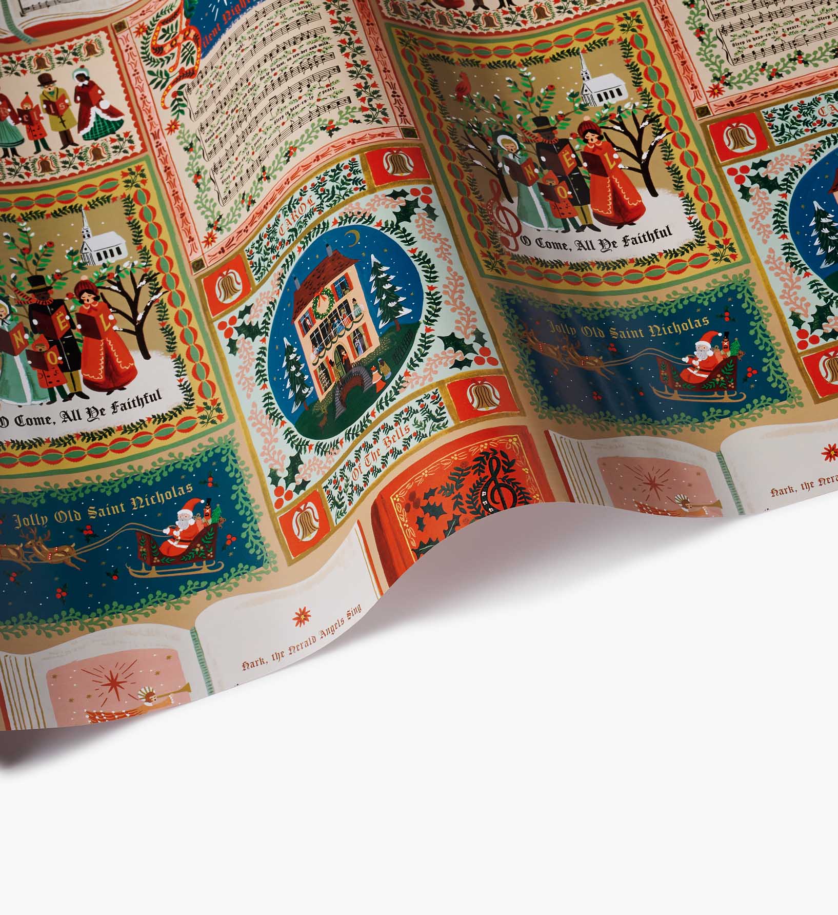 Holiday Wrapping Roll - Christmas Carols