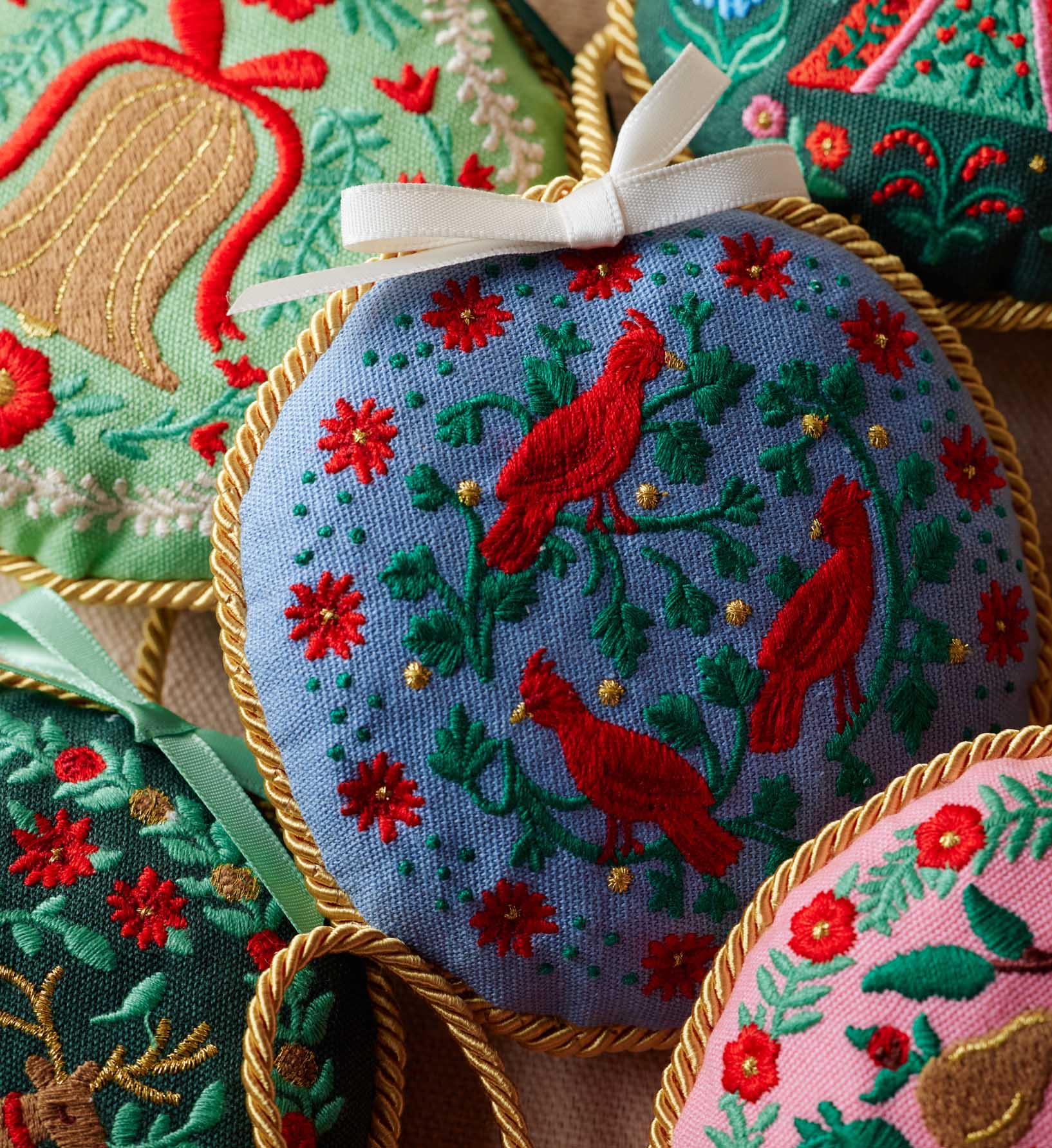 Embroidered Ornament Set - Christmastide