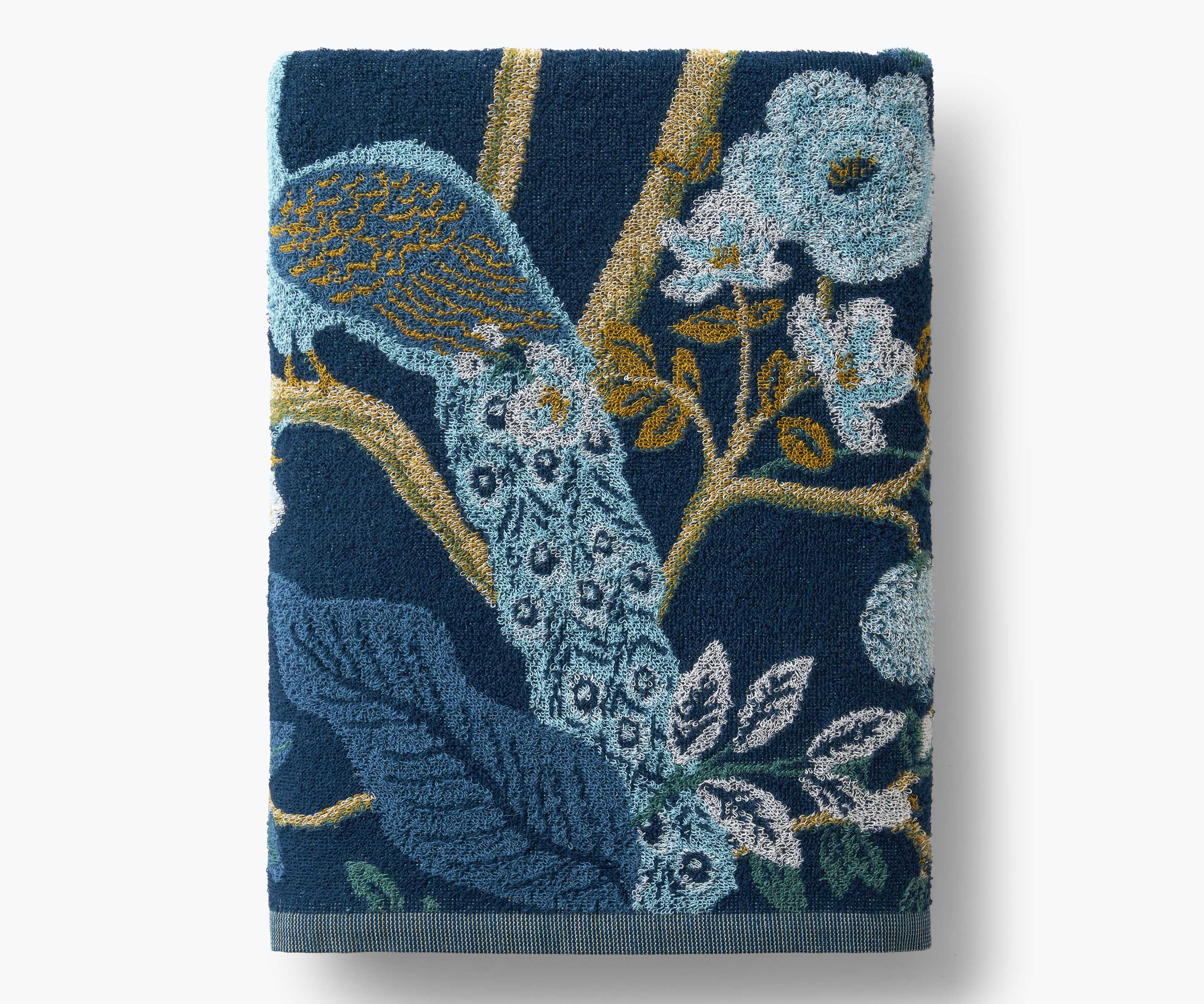 Jacquard Bath Towel - Peacock