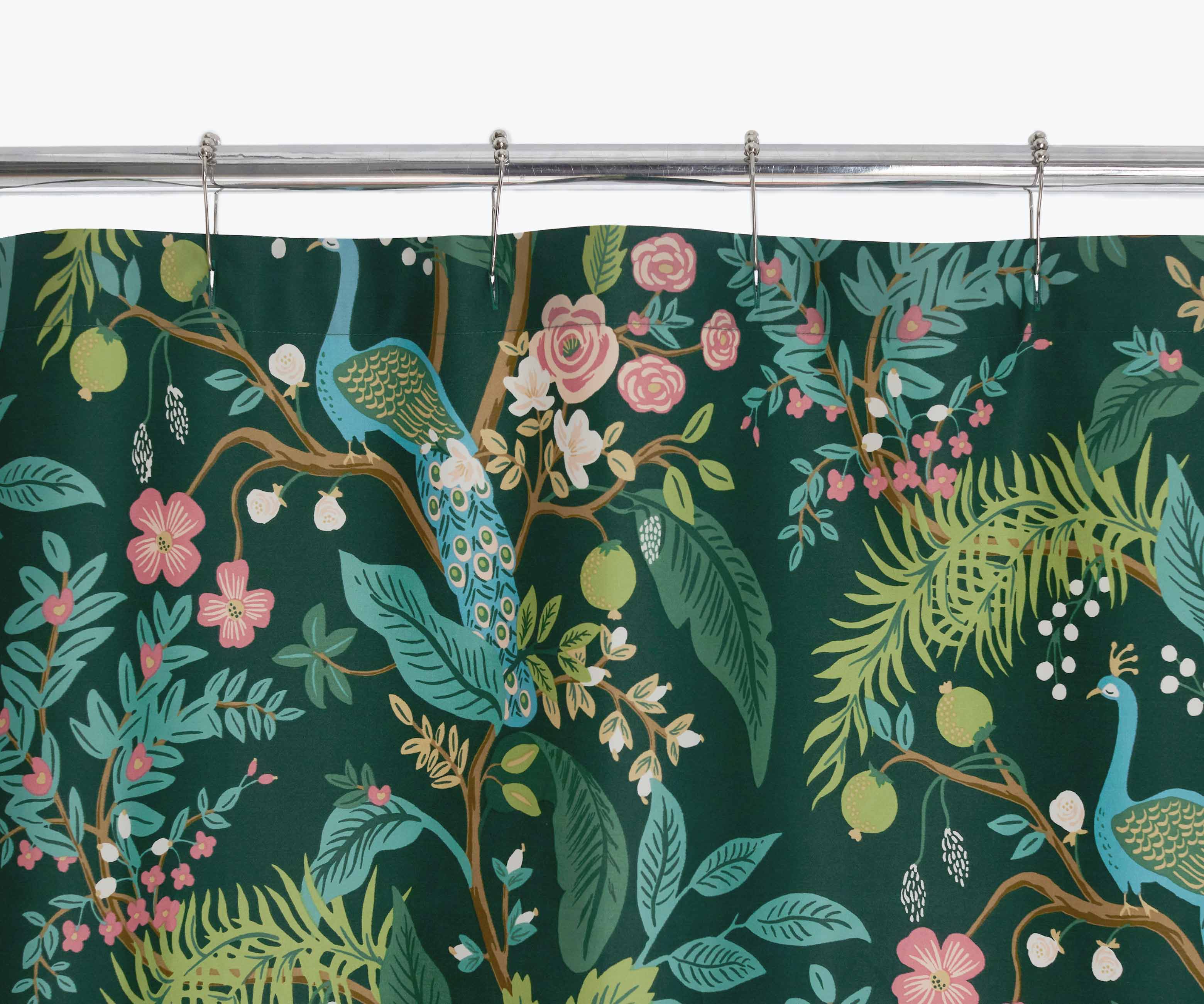 Sateen Shower Curtain - Peacock Emerald