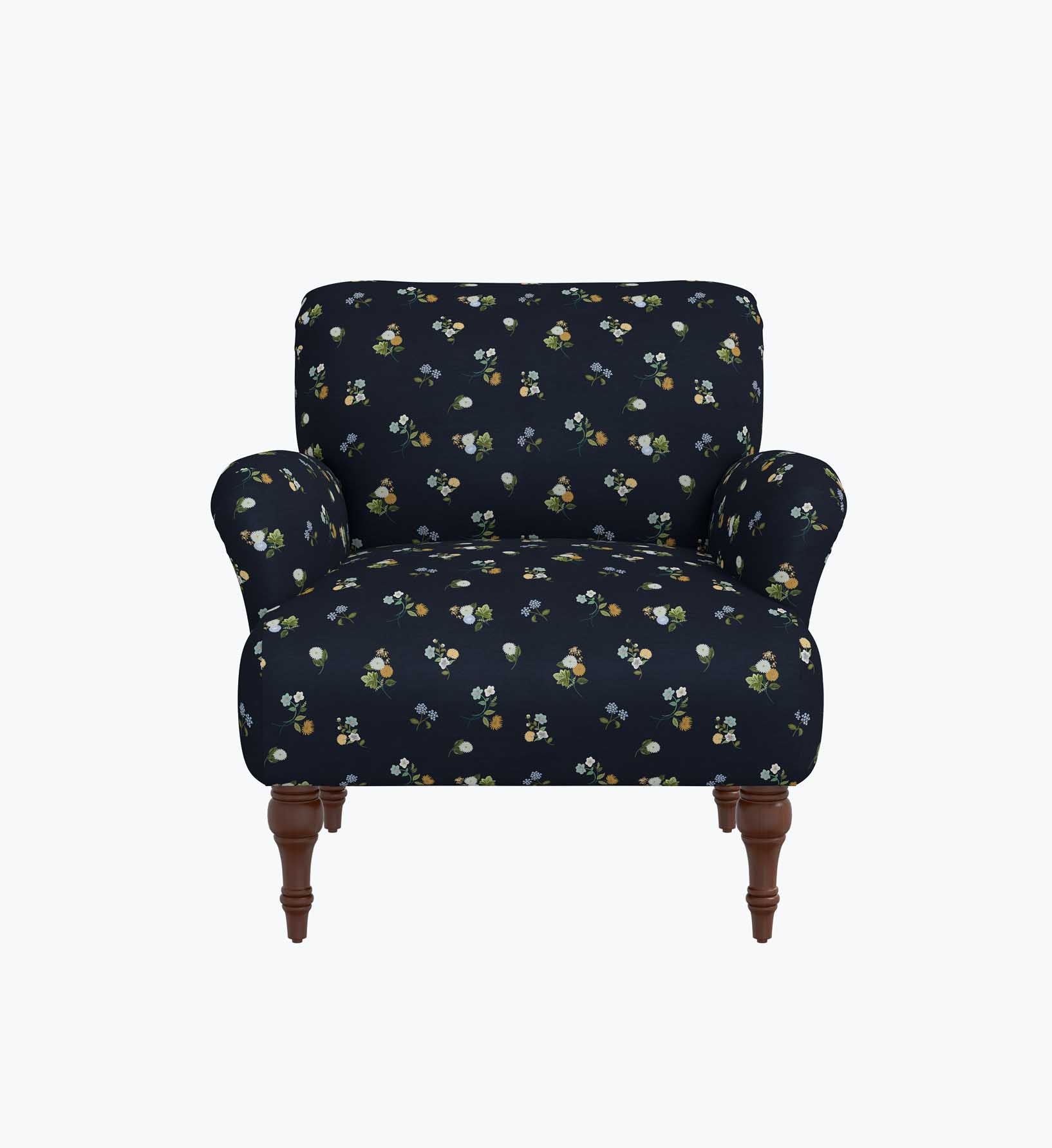 Bristol Armchair - Ditsy Dahlia Navy