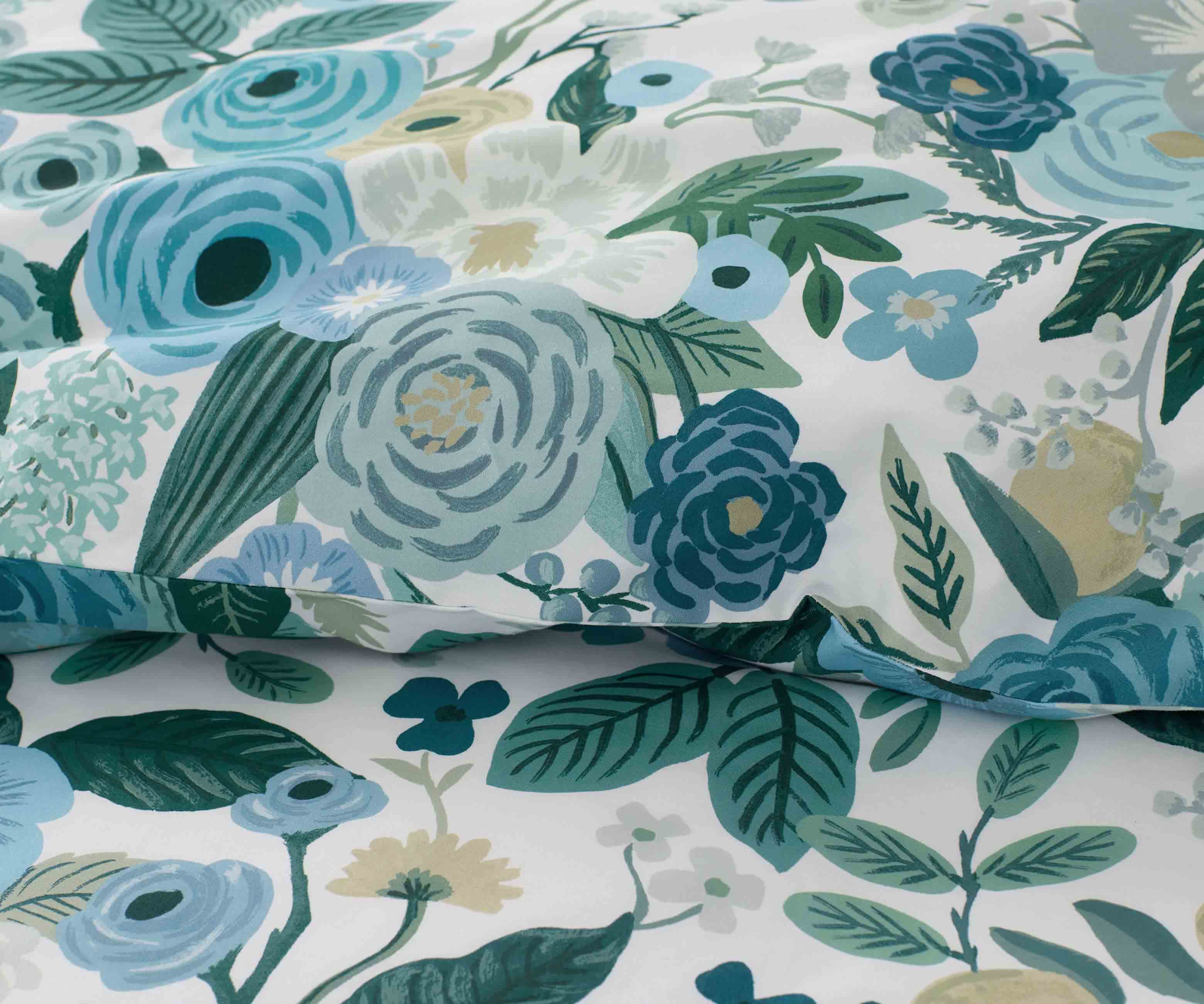 Percale Duvet Cover - Garden Party Blue