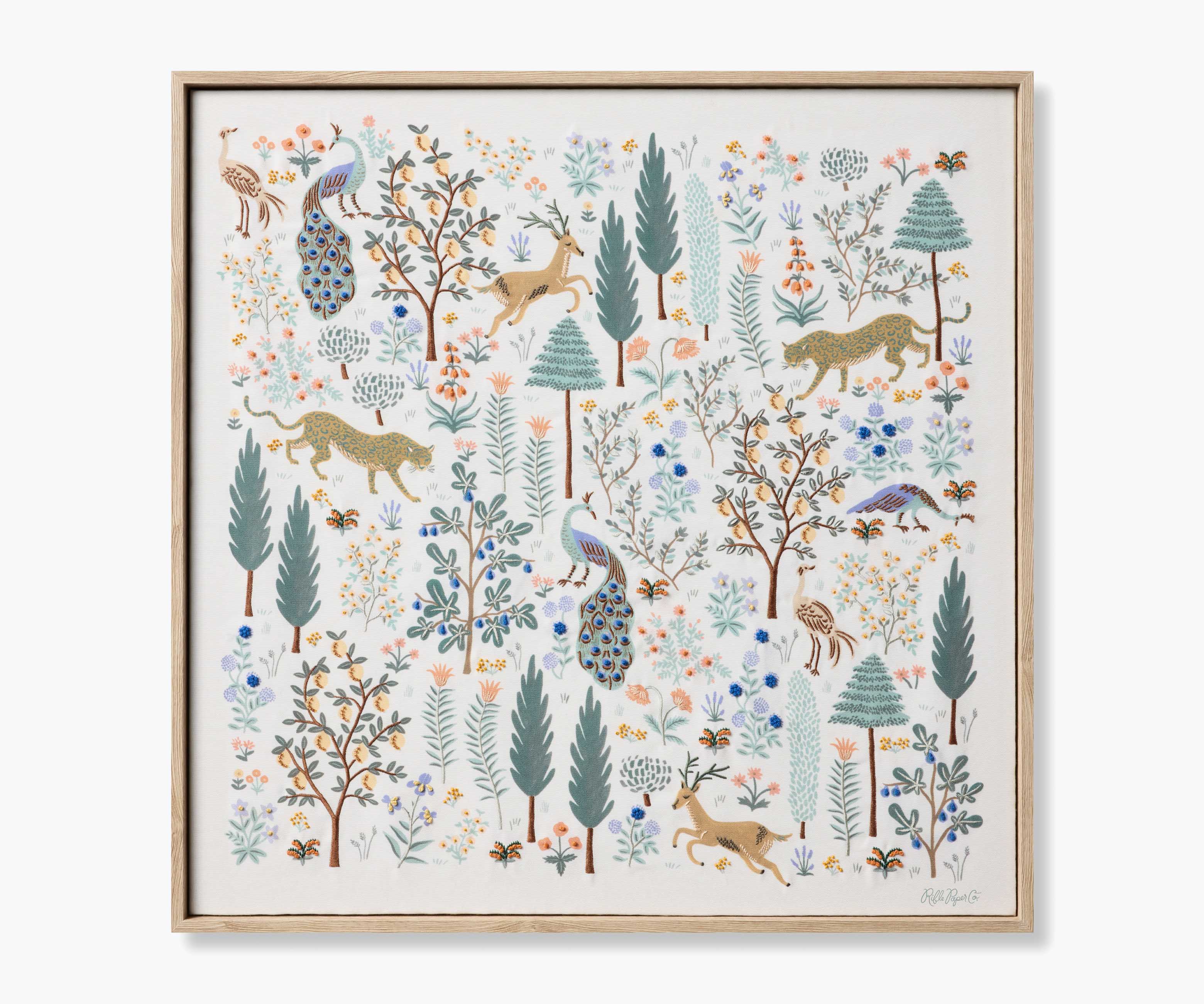 Framed Wall Art - Menagerie Cream