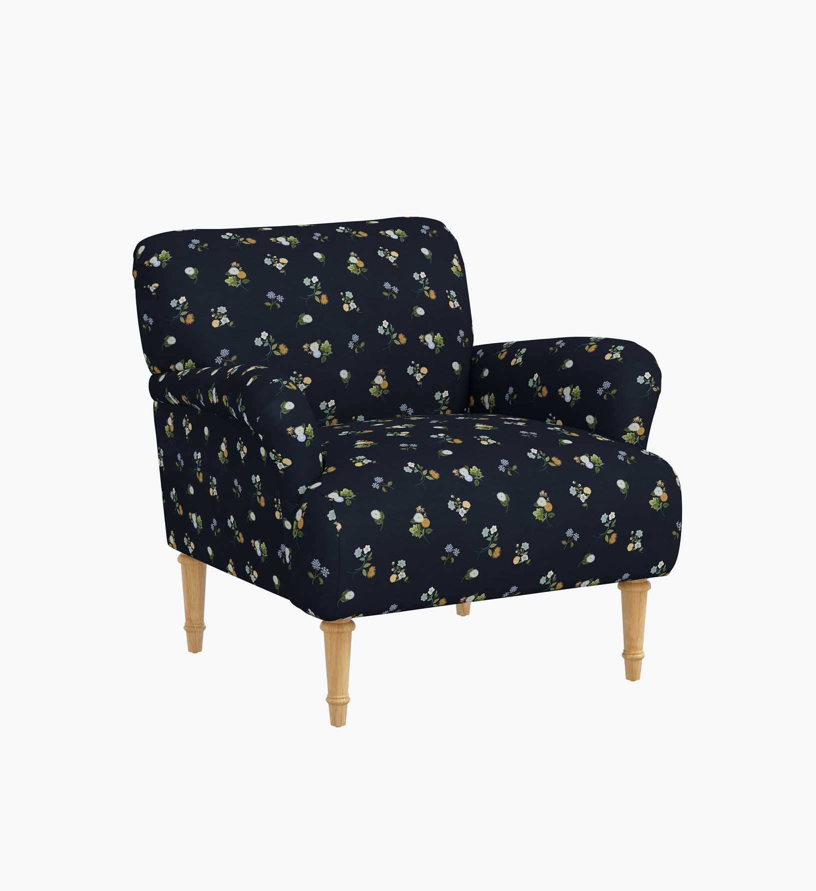 Bristol Armchair - Ditsy Dahlia Navy