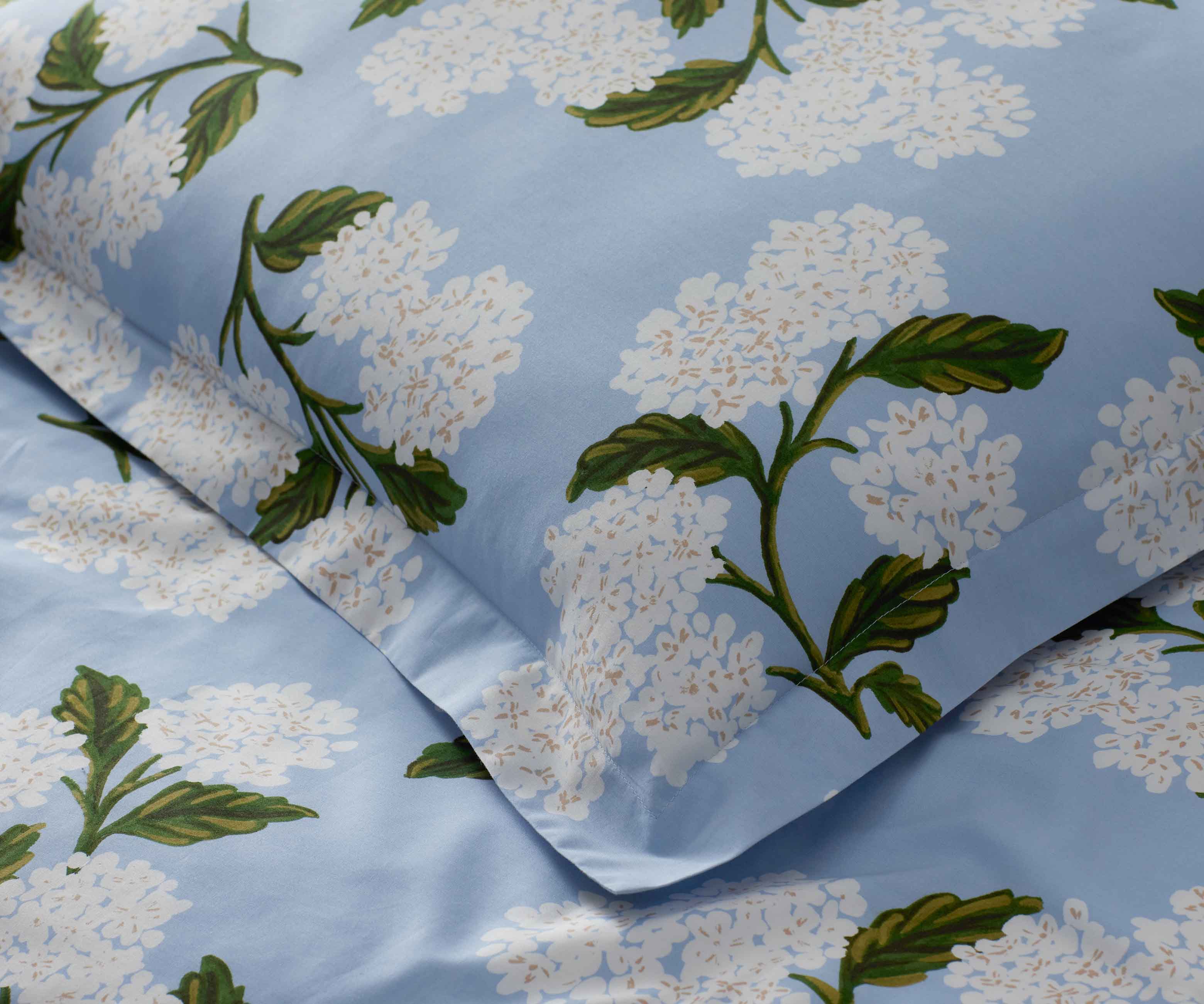 Percale Duvet Cover - Hydrangea