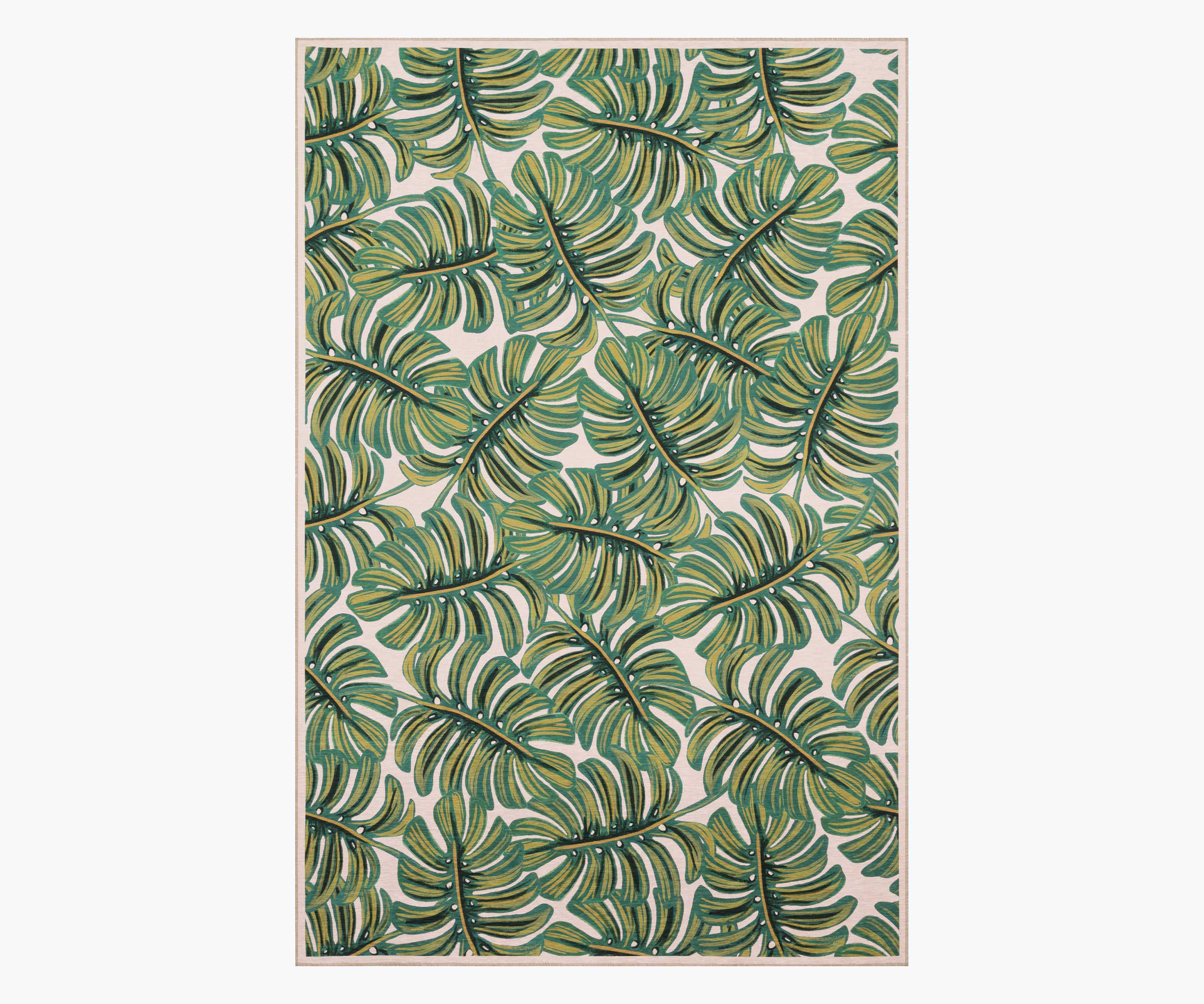Veranda Monstera Indoor/Outdoor Rug - Cream