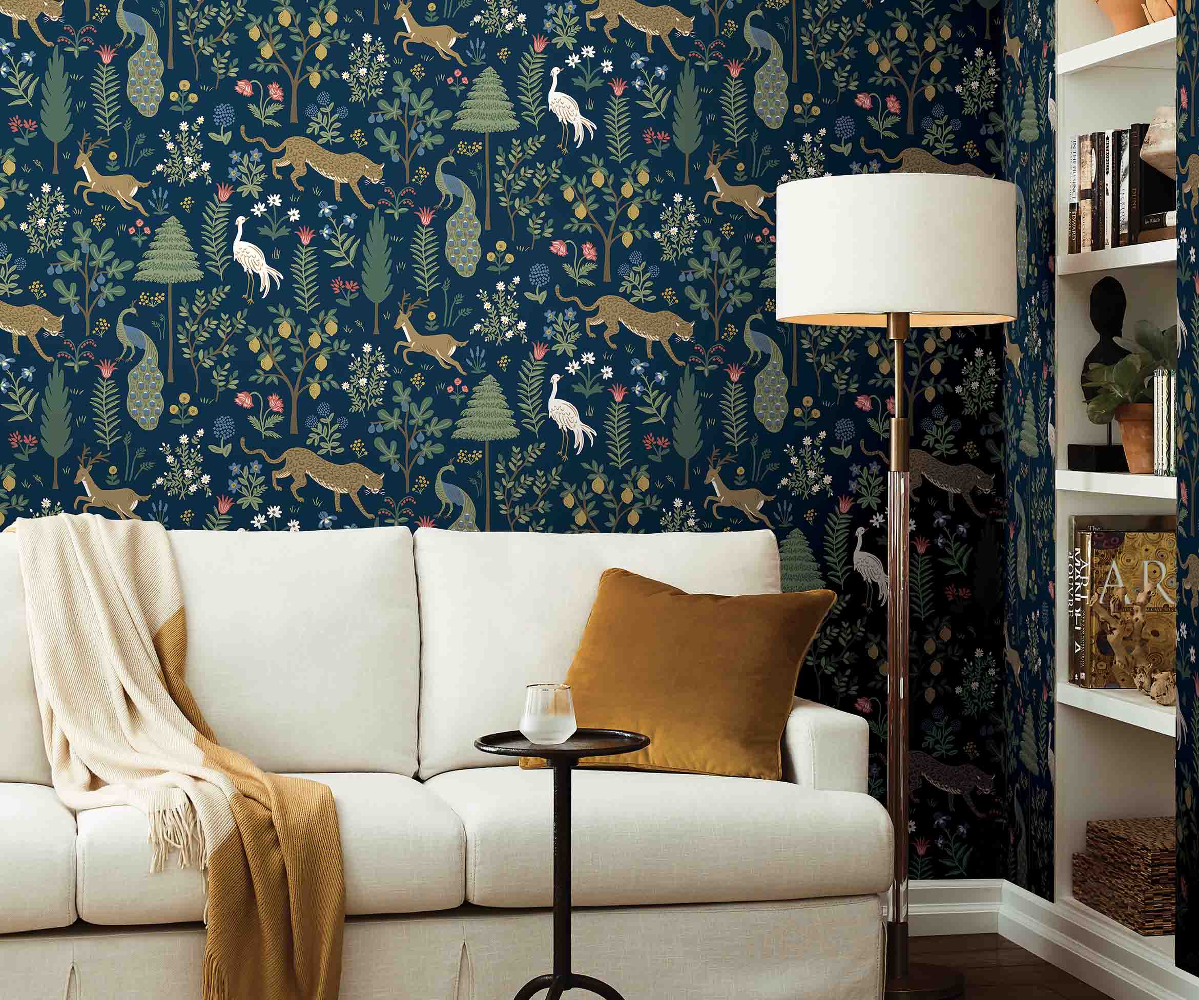 Menagerie Wallpaper - Navy