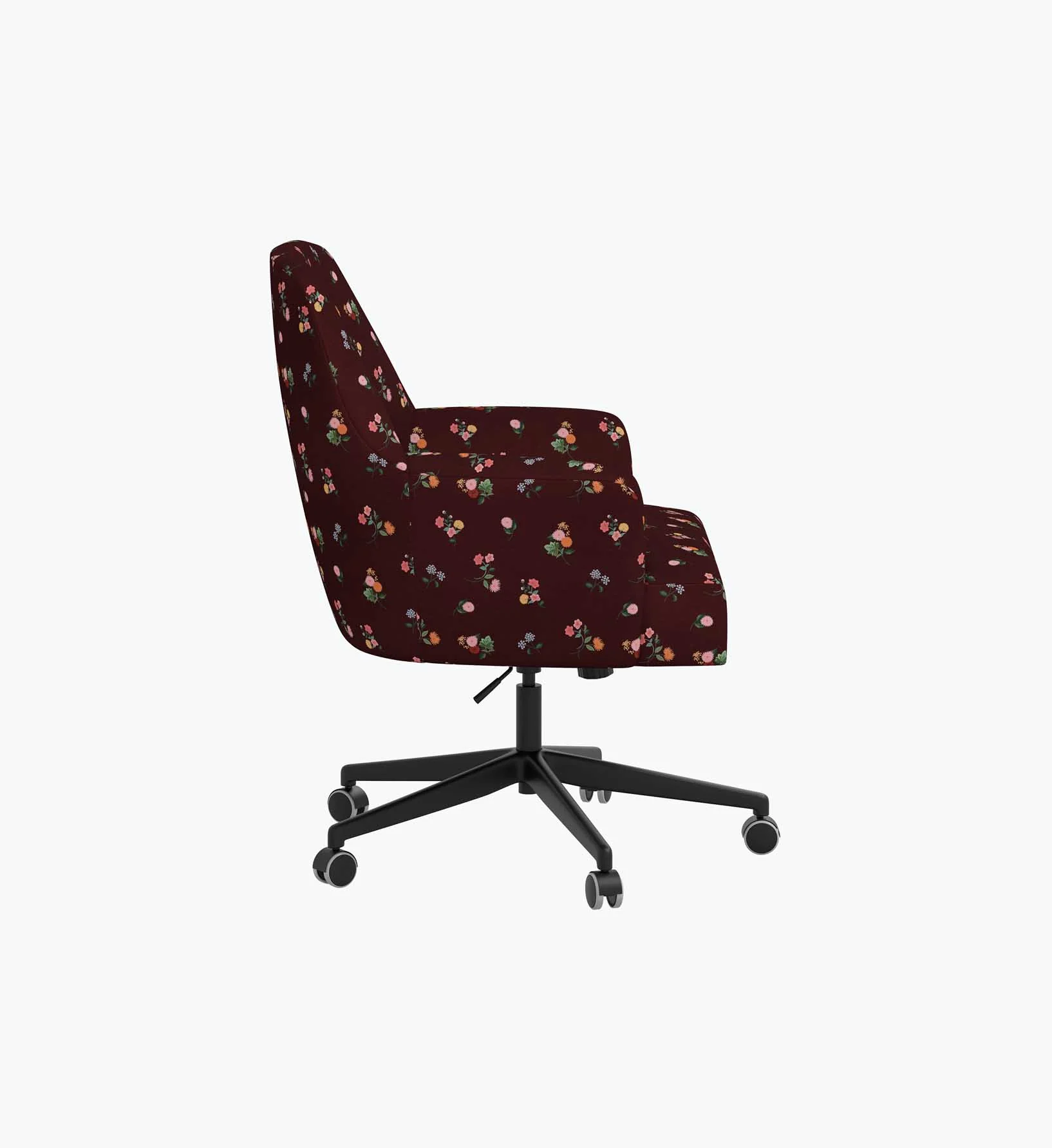 Cambridge Desk Chair - Ditsy Dahlia Burgundy