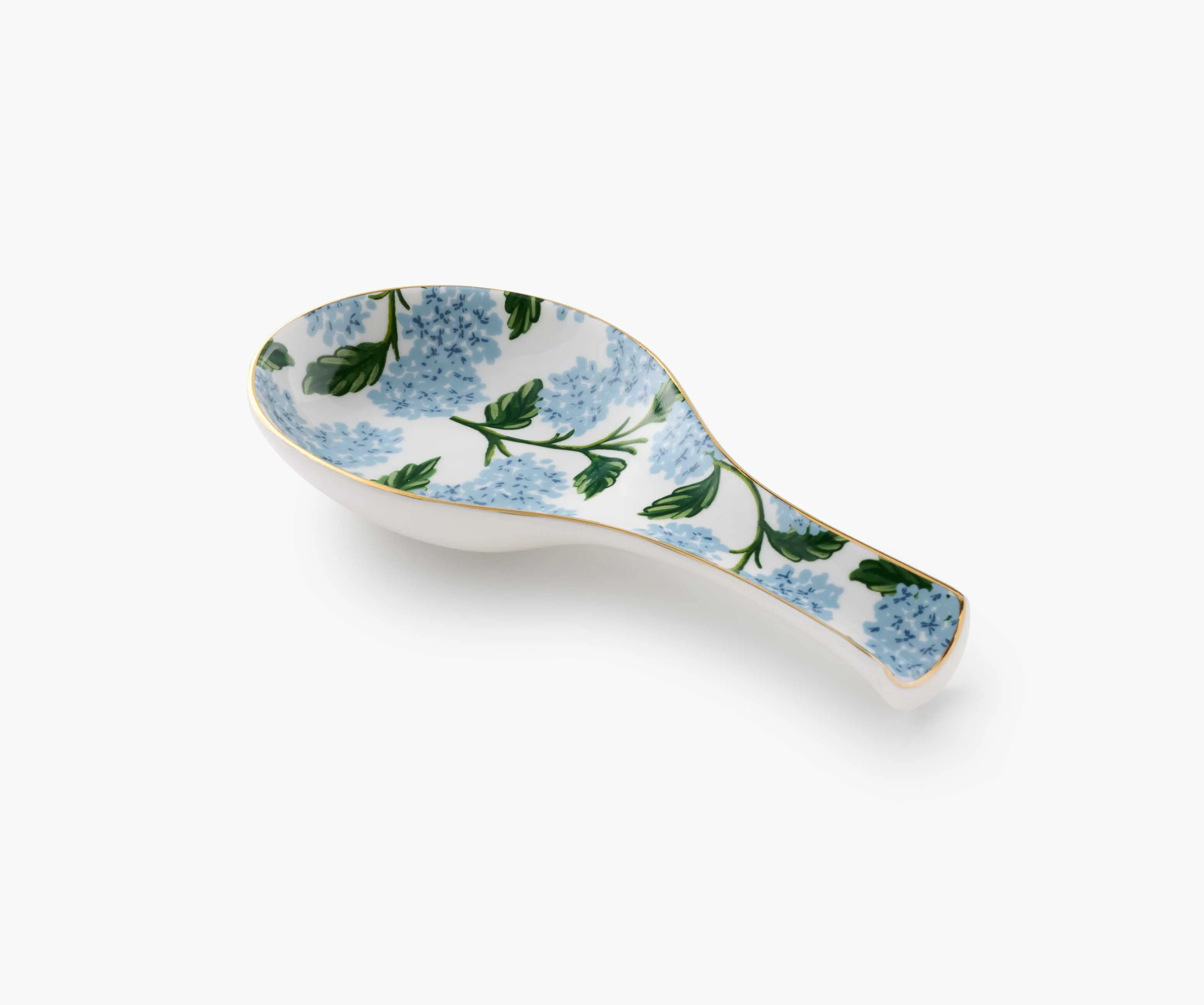Porcelain Spoon Rest - Hydrangea