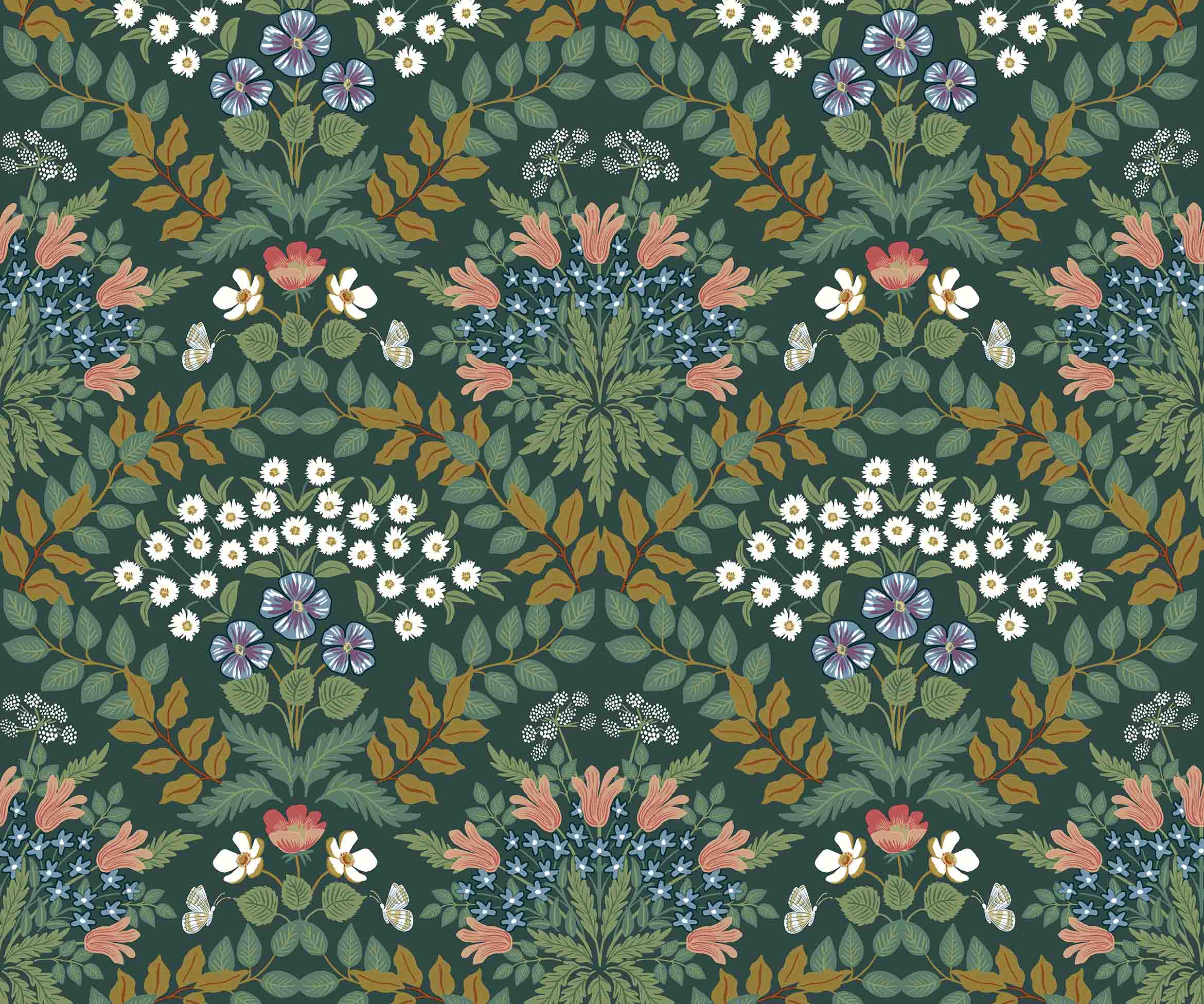 Bramble Wallpaper - Emerald