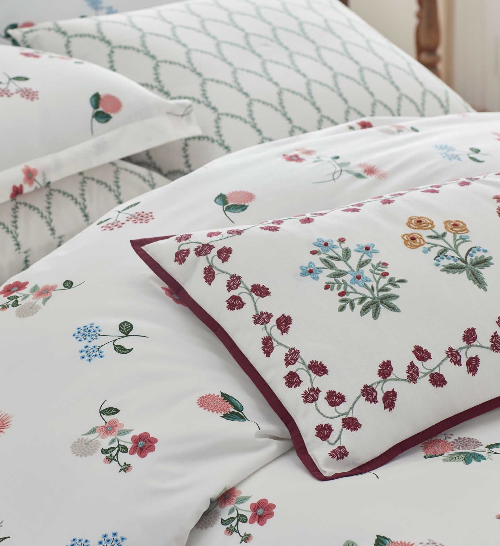 Percale Comforter - Ditsy Dahlia Ivory