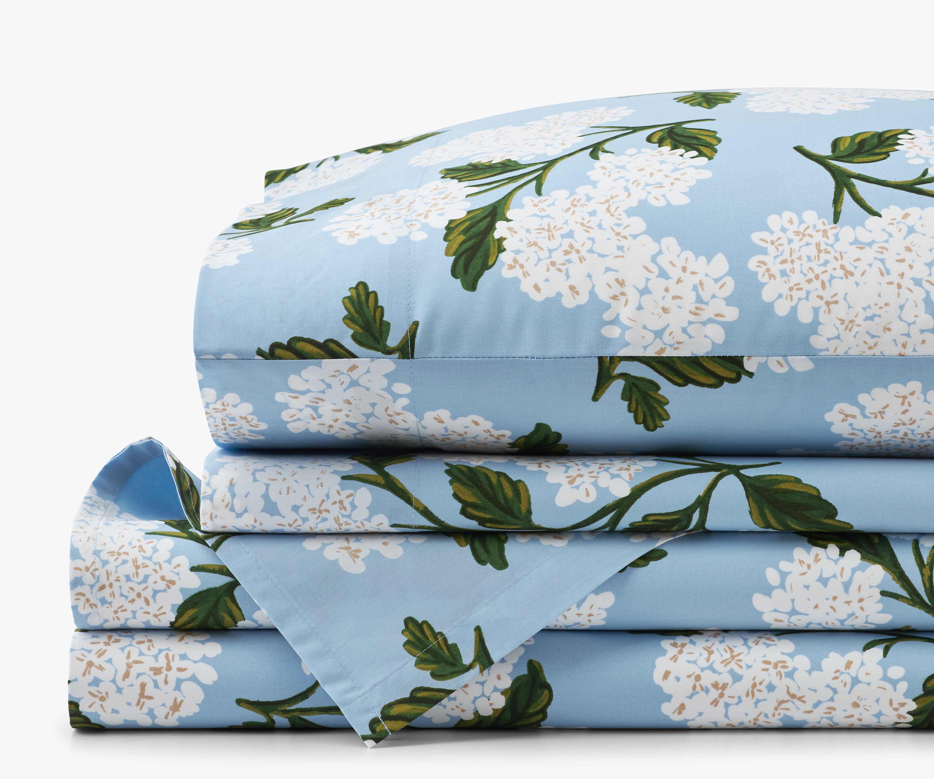 Percale Sheet Set - Hydrangea