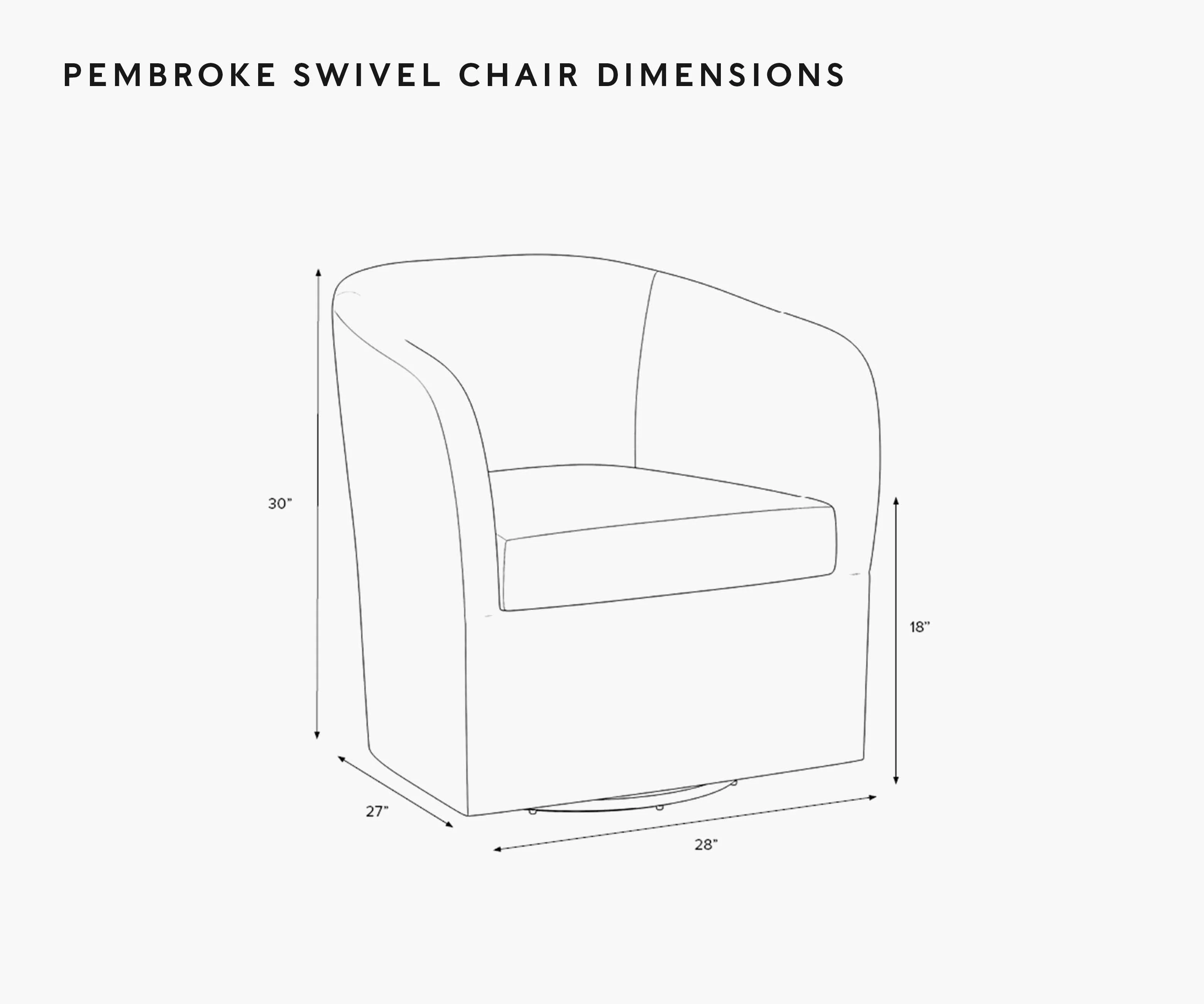 Pembroke Swivel Chair - Aviary