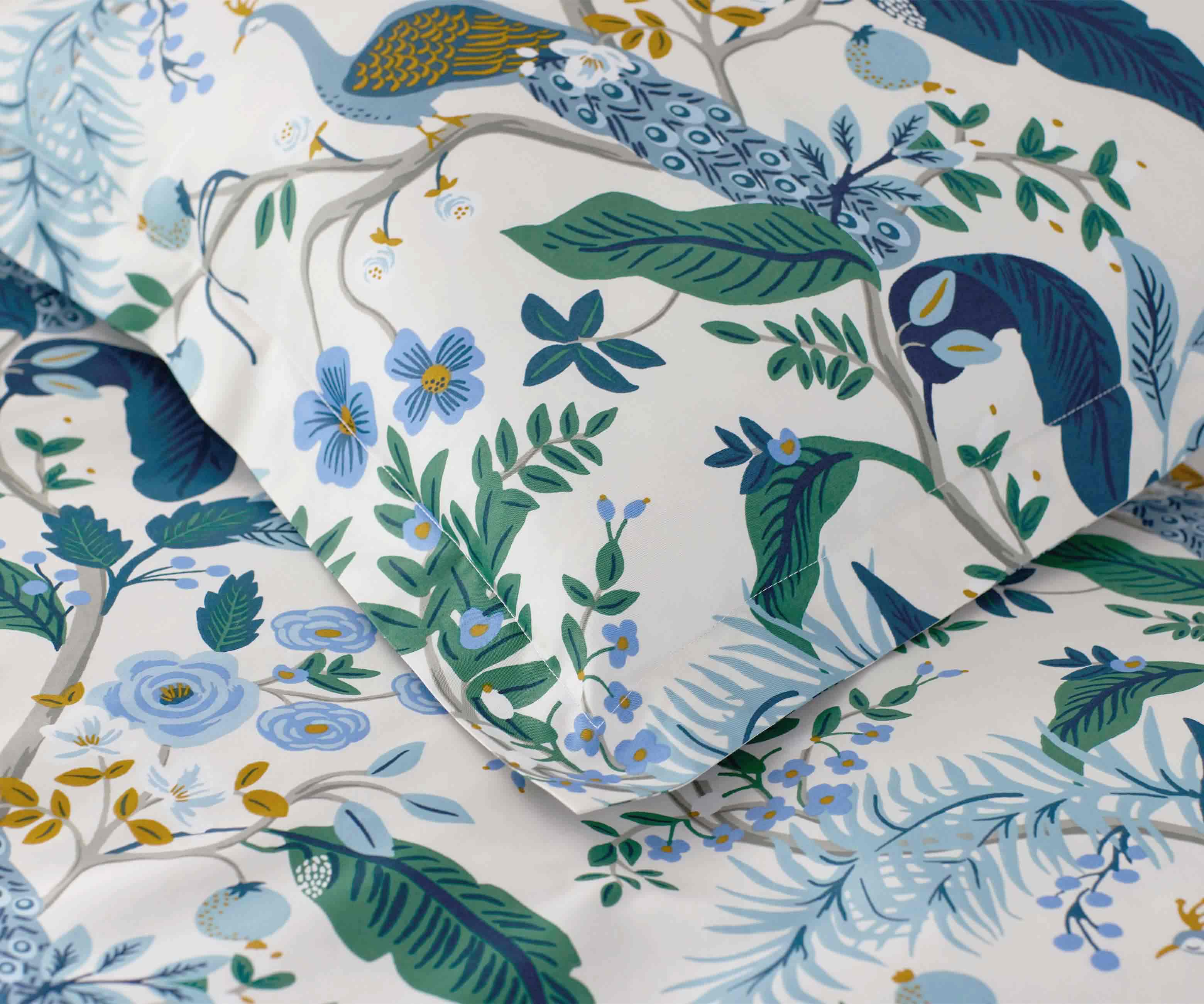 Sateen Sham - Peacock Ivory