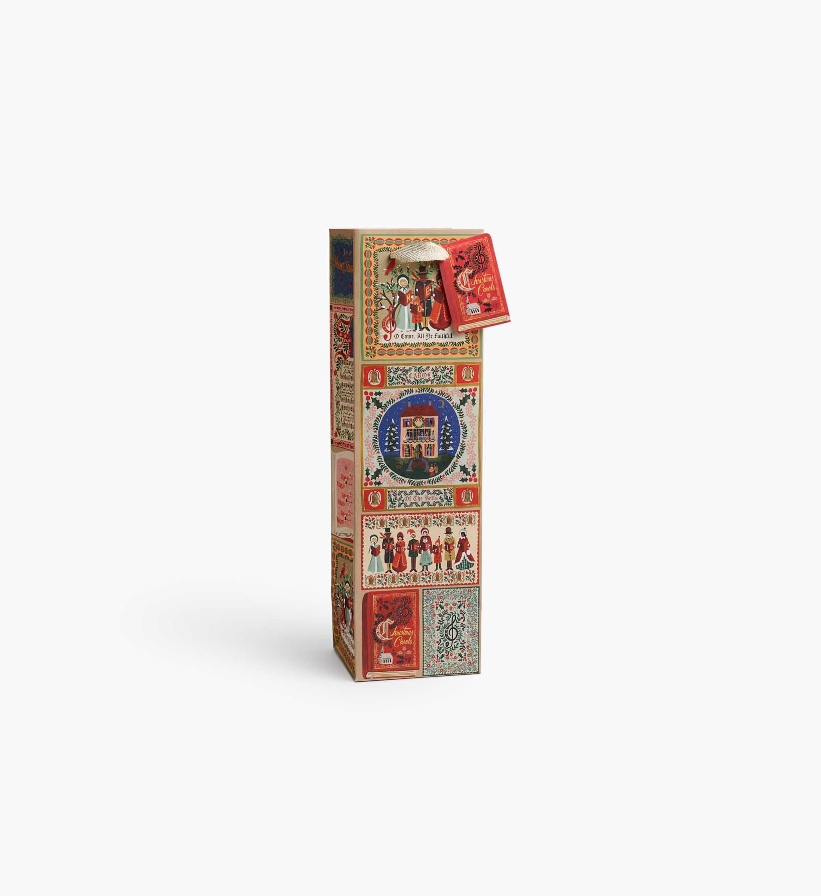 Christmas Carols Wine Gift Bag