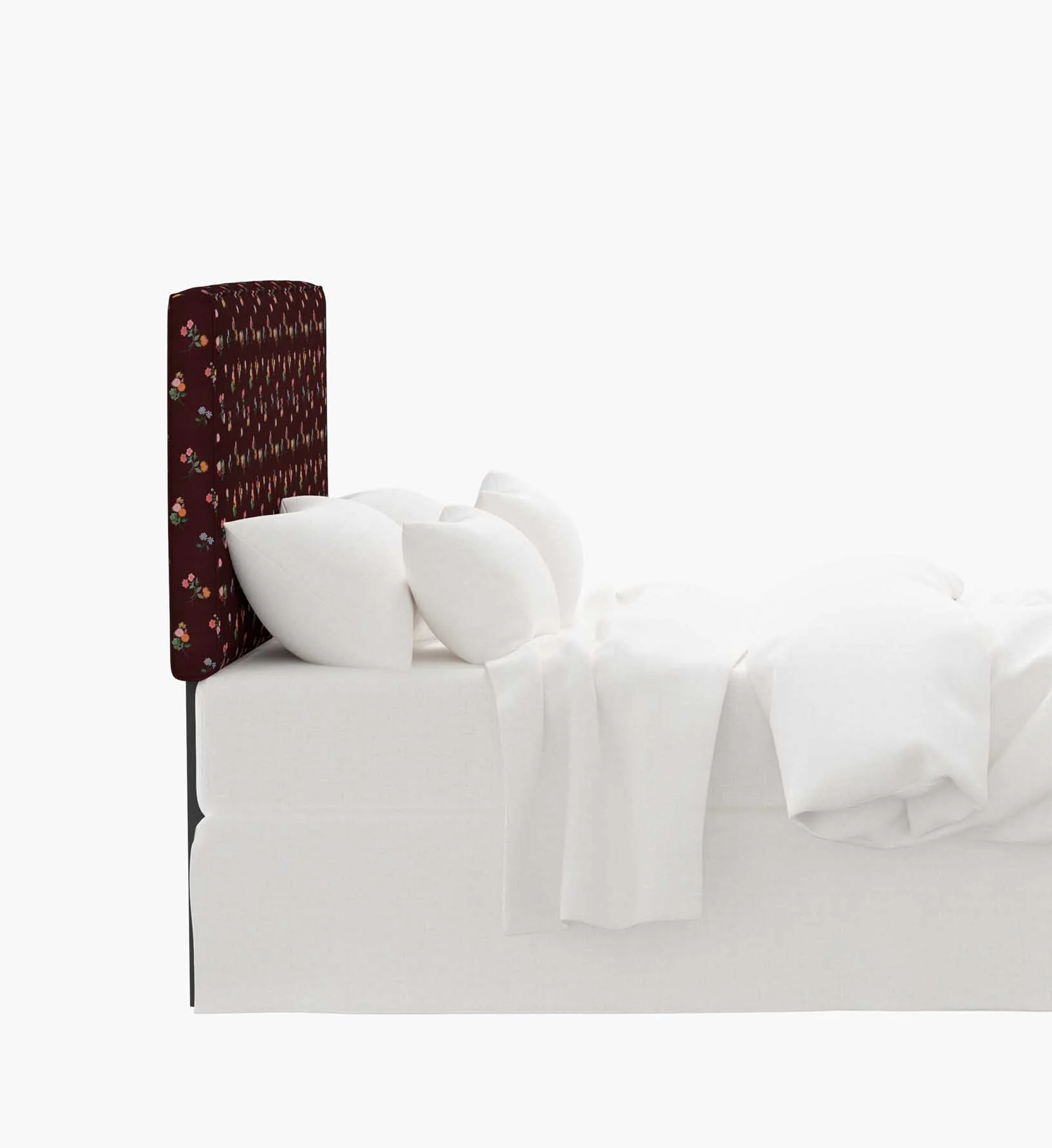 Elly Headboard - Ditsy Dahlia Burgundy