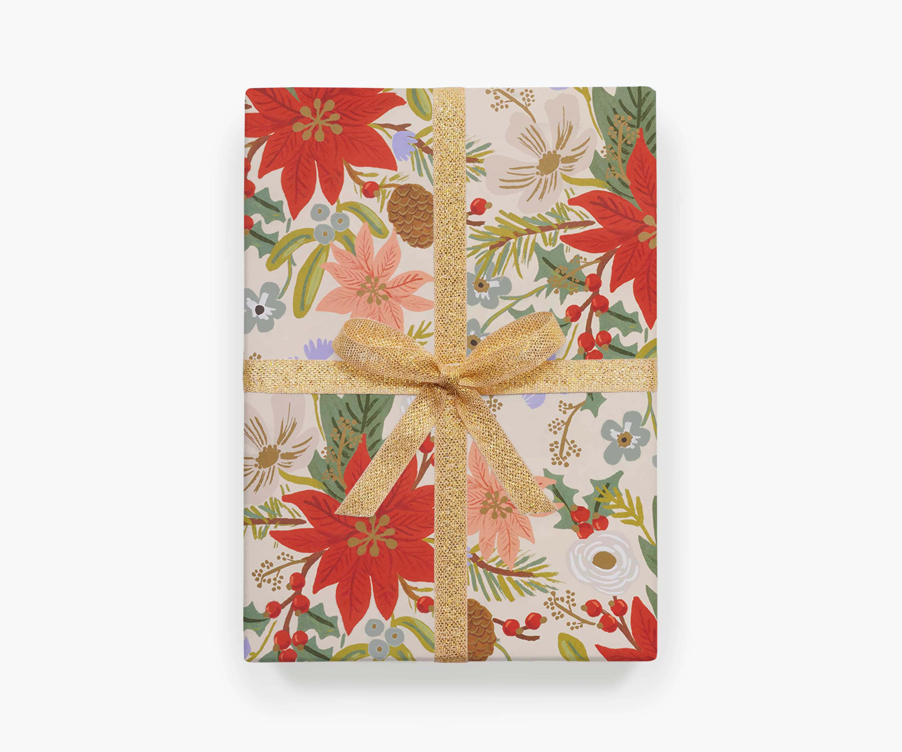 Holiday Wrapping Sheets - Poinsettia